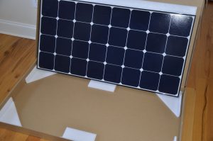Solar panel in box