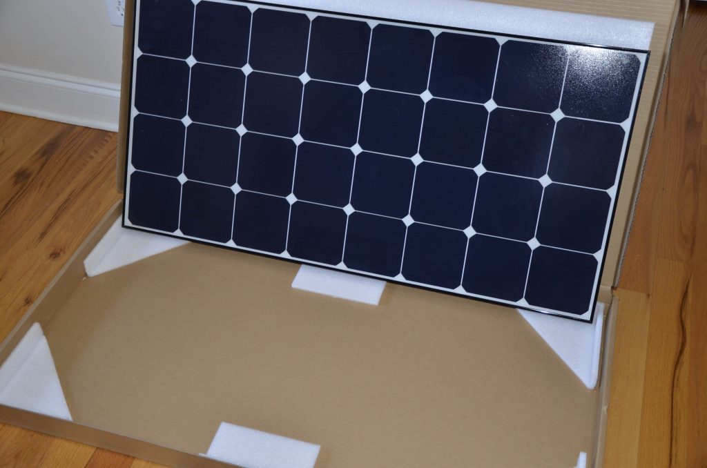 Solar panel in box • RVing Revealed