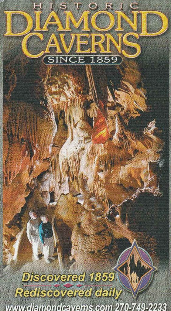 Diamond Caverns ticket for the underground cave tour.