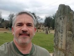 Brad Saum at Kentucky Stonehedge.
