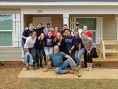 Massachusetts College of Pharmacy and Health Sciences volunteering with Habitat for Humanity.