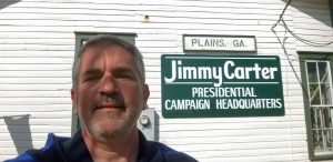 Brad Saum at the Jimmy Carter National Historic Site in Plains, Georgia.