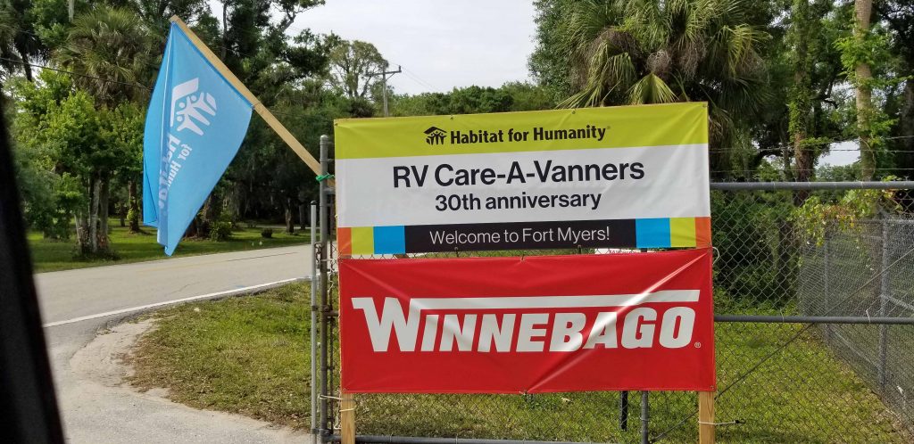 Winnebago was the official sponsor of this 30th Anniversary Build in Fort Myers, Florida.