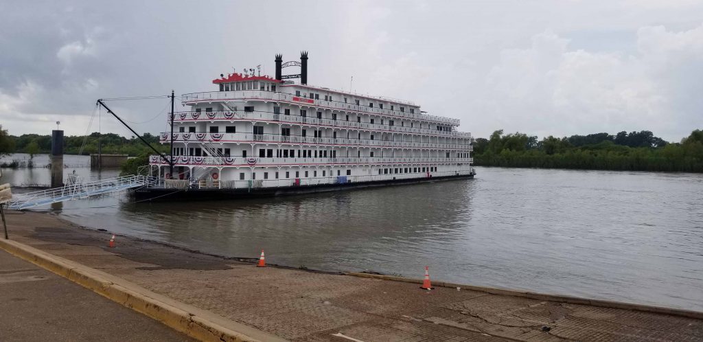 Mississippi River for American Cruise Lines riverboat America in Vicksburg