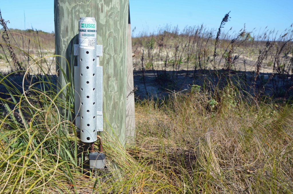 storm surge sensors deployed at Grand Isle Louisiana