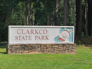 Clarkco State Park entrance sign