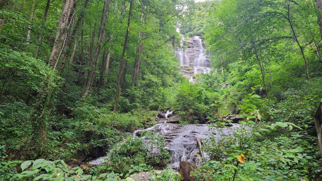729-foot water fall near start of of Appalachian Trail