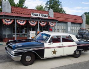 Wally's Service Station recreated in Mt. Airy.