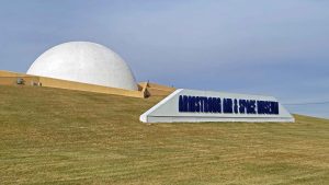 The moon dome along Interstate 75 marking the birthplace of Neil Armstrong.