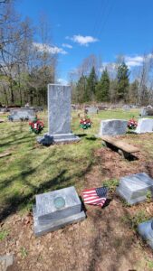 Headstones at Coon Dog Cemetery.