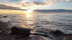 sunset on lake superior