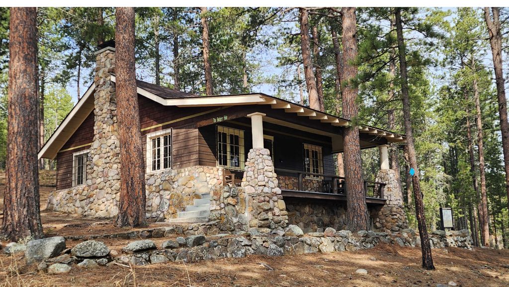 Beautiful stone and wood cabin built by South Dakota's first Poet Laurette, Badger Clark in Custer State Park.