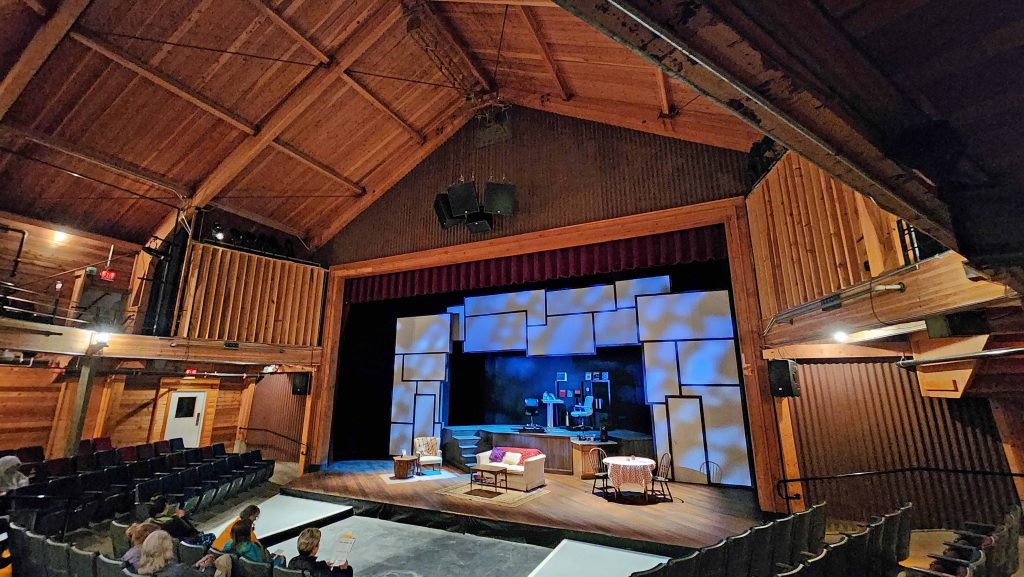 Inside stage at the Black Hills Playhouse before a performance.