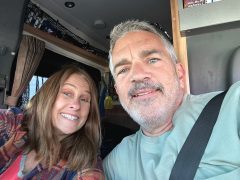 photo of Brad Saum in a class B RV camper van